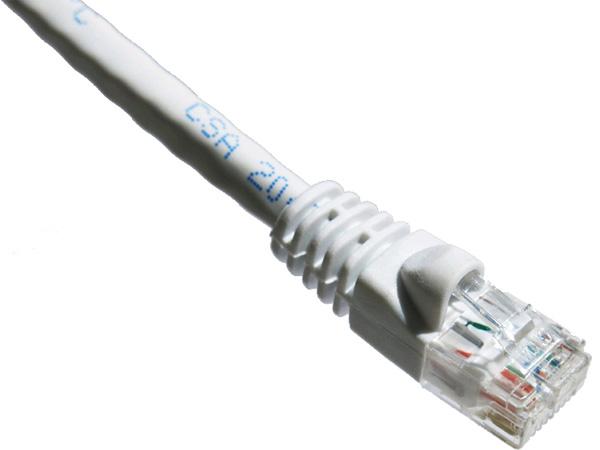Axiom 75Ft Cat6A 650Mhz Patch Cable Molded Boot (White)