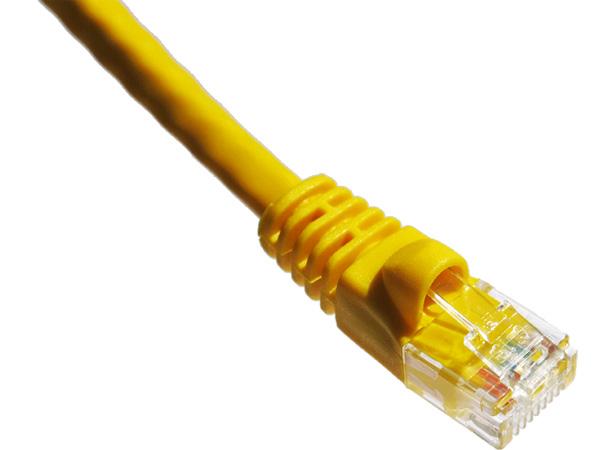 Axiom 50Ft Cat6A 650Mhz Patch Cable Molded Boot (Yellow)