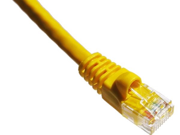Axiom 75Ft Cat6A 650Mhz Patch Cable Molded Boot (Yellow)