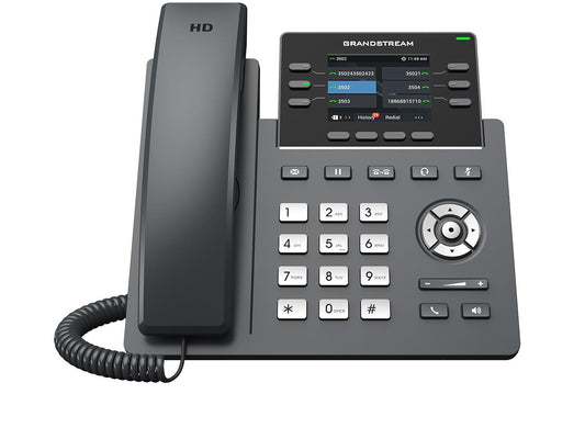 Grandstream 6 Lines, 3 Sip Accounts,  2.8 In Scrn (Color), Poe + Gige