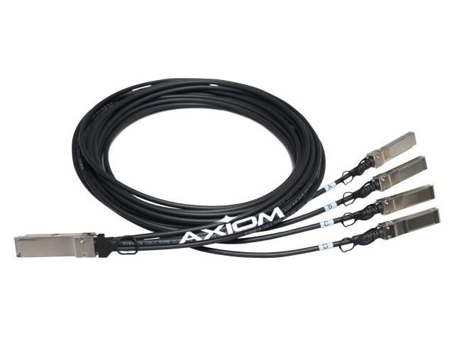 Axiom 40Gbase-Cr4 Qsfp+ To 4 10Gbase-Cu Sfp+ Passive Dac Dell Comp