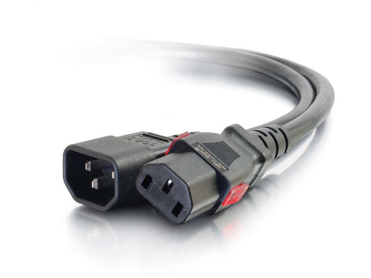 C2G 6Ft Locking C14 To C13 10A 250V Power Cord Black - Taa - Power