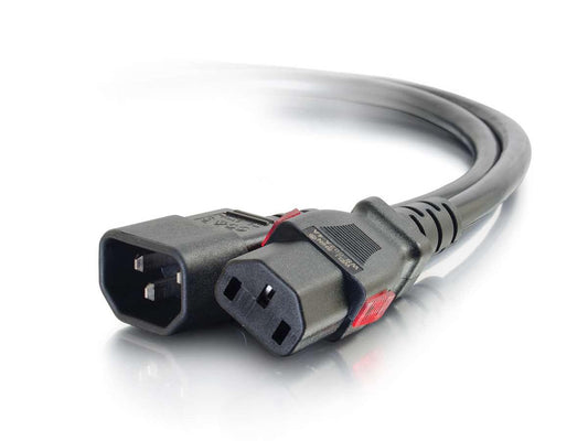 C2G 1Ft Locking C14 To C13 10A 250V Black