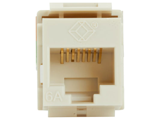 Prise Keystone Cat6A de Black Box Corp, blanc bureau