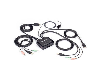 Conmutador KVM con cable DisplayPort 4K60 de Black Box Corp