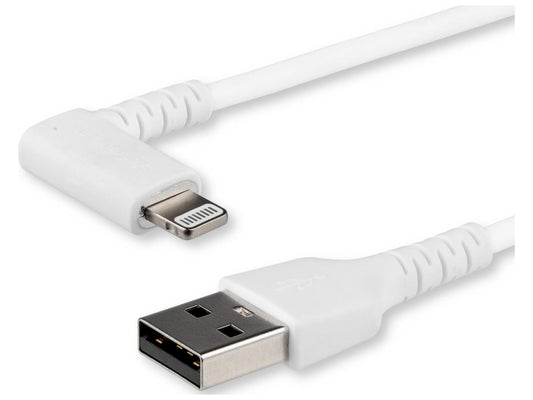 Startech.Com 6Ft (2M) Durable Usb A To Lightning Cable, White 90°