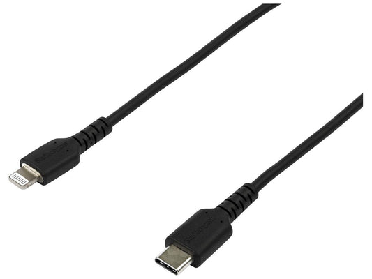 Cable USB-C a Lightning Startech.com de 2 m (6 pies) negro resistente, resistente