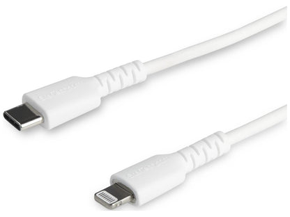 Cable USB-C a Lightning Startech.com blanco duradero de 2 m (6 pies), resistente