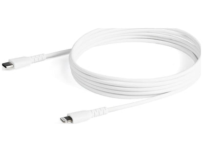 Cable USB-C a Lightning Startech.com blanco duradero de 2 m (6 pies), resistente