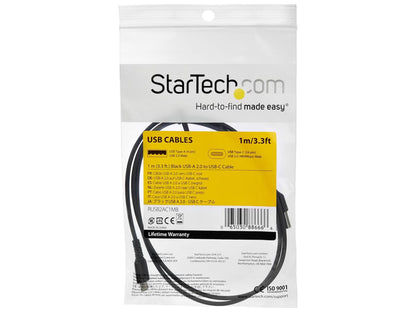 Cable de carga USB C de 1 m de Startech.Com, carga rápida y sincronización duraderas.
