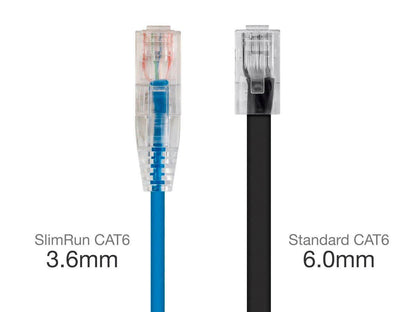 Cable Monoprice Slimrun Cat6 de 28 AWG y 7,6 m, color azul