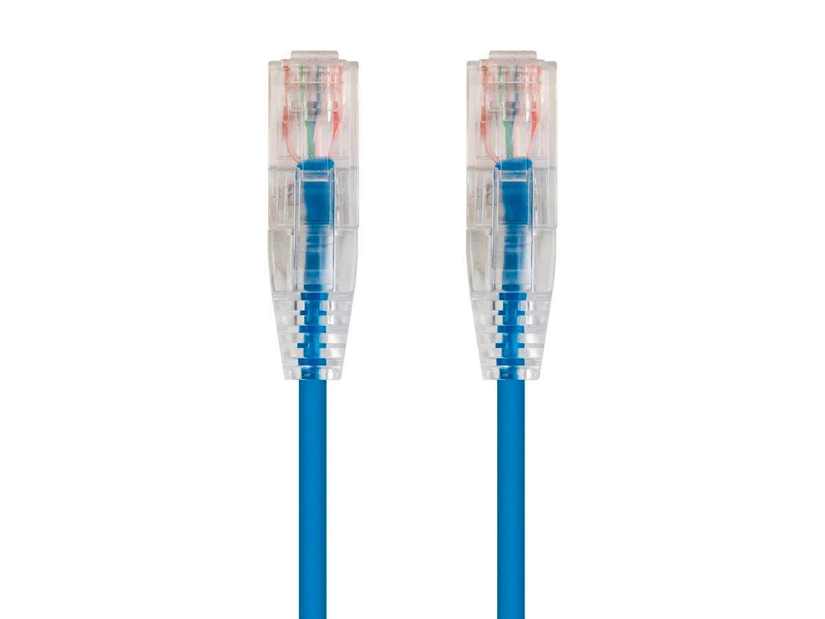 Cable Monoprice Slimrun Cat6 de 28 AWG y 7,6 m, color azul