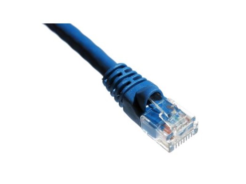 Cable de conexión Axiom Cat5E de 2,4 m y 350 MHz con funda moldeada (azul)