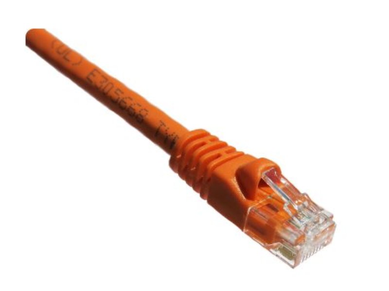 Cable de conexión Axiom Cat5E de 3,6 m y 350 MHz con funda moldeada (naranja)