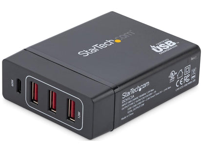 Startech.Com Usb C Laptop Charger, 60W Power Delivery, 3X Usb-A Fa