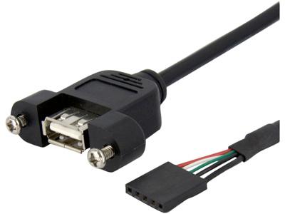 Cable USB de montaje en panel de 30 cm de Startech.Com - USB A a placa base