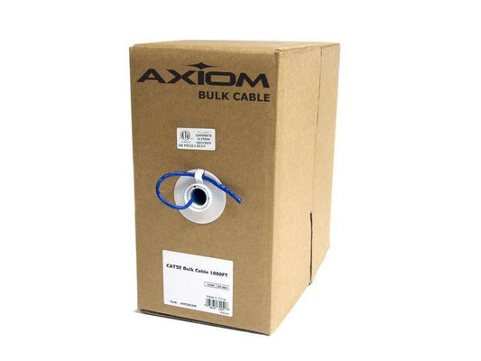 Cable Axiom Cat5E 24 AWG, 4 pares, conductor sólido, 350 MHz, bobina a granel (1 unidad)