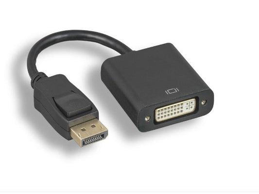 Axiom Displayport Male To Dvi-I Dual Link Female Adapter (Black) -