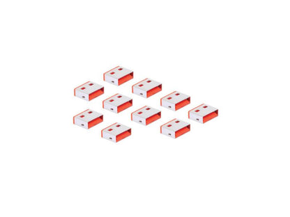 Tripp Lite Usb-A Port Blockers, Red, 10-Pack