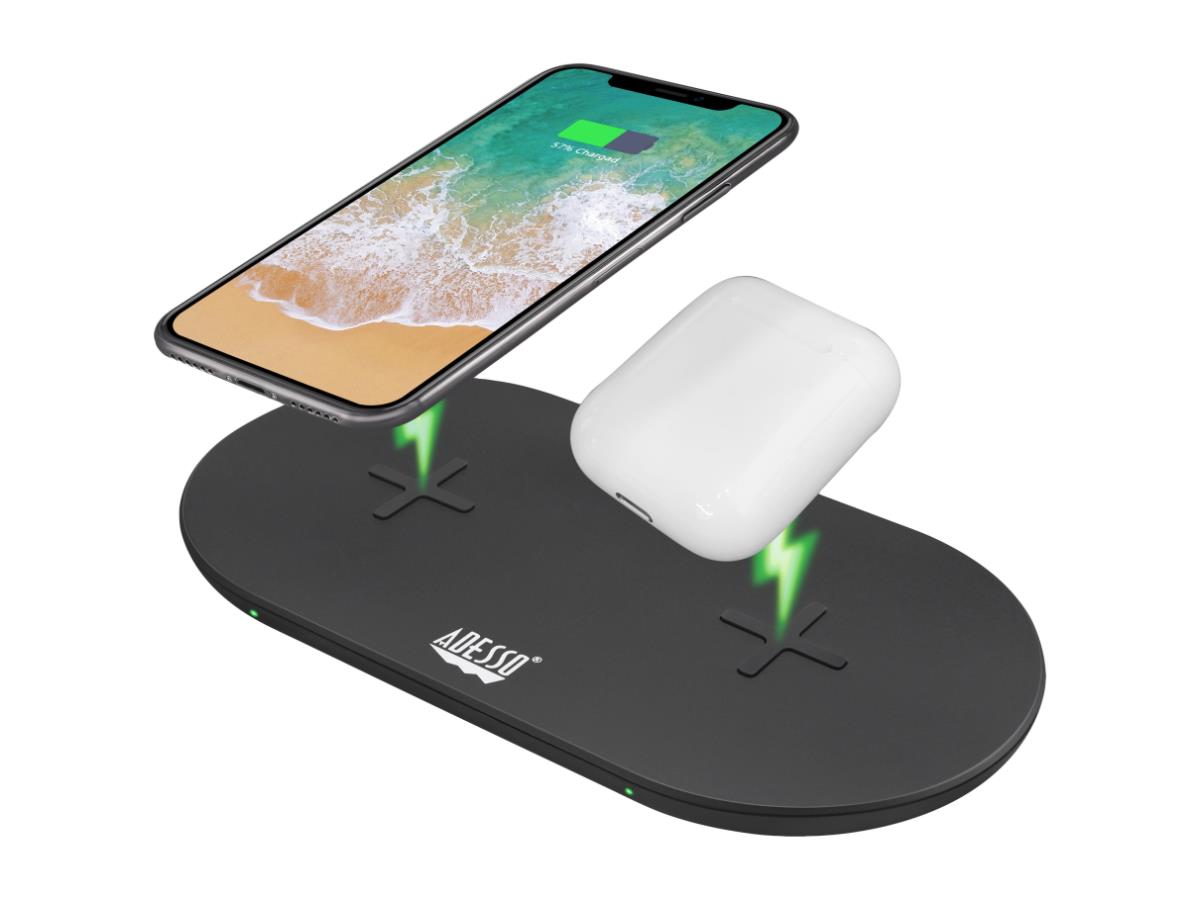 Dual Wrls 2 Coils Qi-Certified Fast Pad