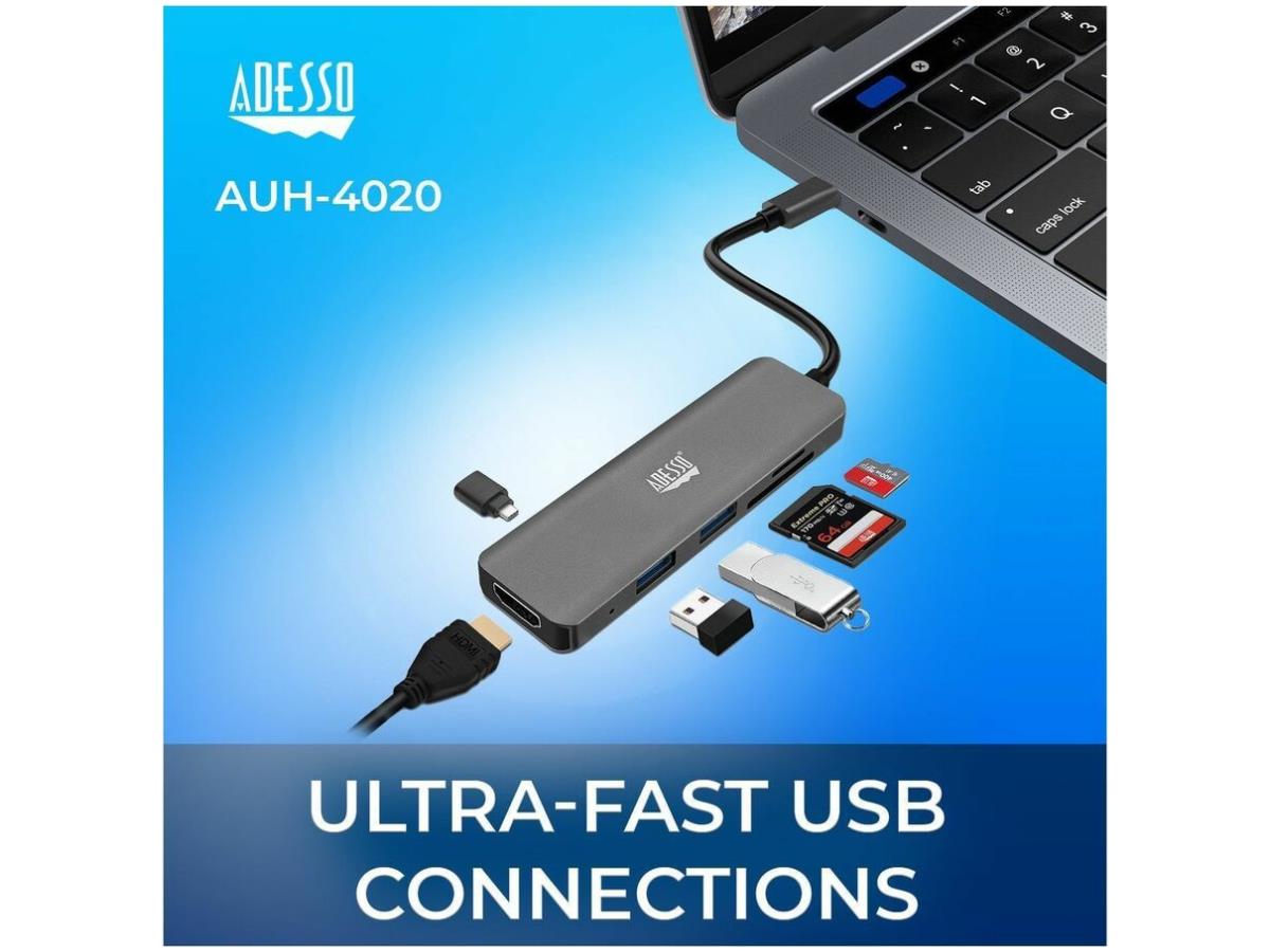 6 In 1 Usb-C Multiport Docking Station