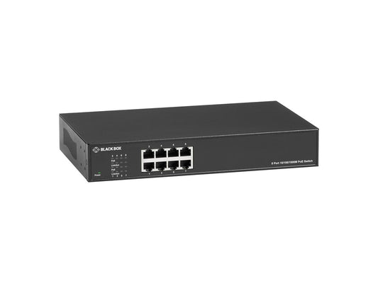 Black Box Corp 8-Port 10/100/1000 Rj-45 Pse/Poe Switch