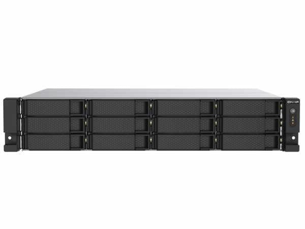 QNAP 2U NAS/ISCSI de 12 bahías con procesador IP. AMD Ryzen V1500B de cuatro núcleos a 2,2 GHz.