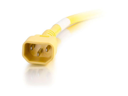 Cable de alimentación C2G de 1,8 m, calibre 18 AWG (IEC320C14 a IEC320C13), amarillo.