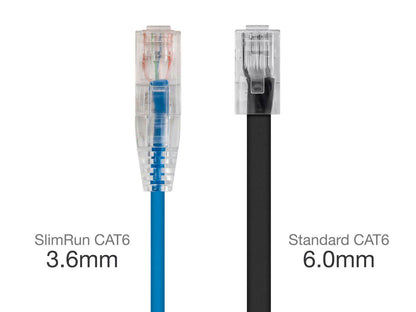 Câble UTP Monoprice Slimrun Cat6 - 91 cm, bleu