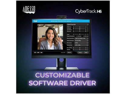 Webcam 4K 8,0 mégapixels avec obturateur de confidentialité