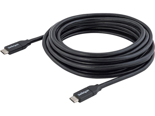 Cable USB C Startech.Com de 4 m con cargador - Cable USB tipo C de 3,9 m - Alimentación de 5 A