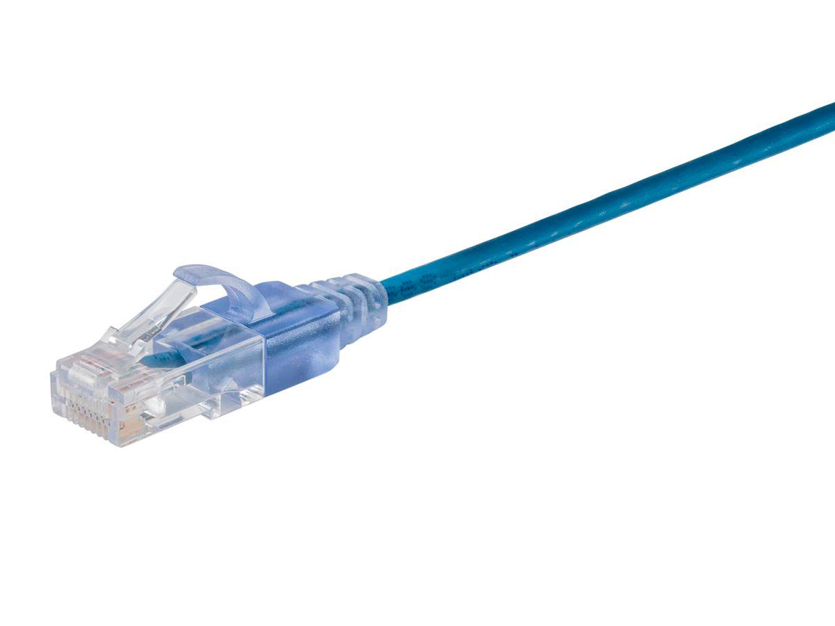 Cable delgado Cat6A Monoprice - Paquete de 10, 3 m, azul