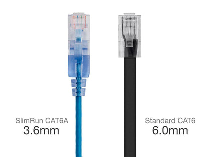 Cable delgado Cat6A Monoprice - Paquete de 10, 3 m, azul