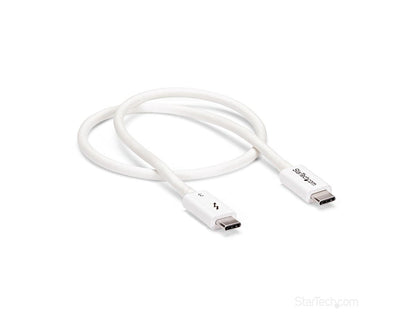 Cable Thunderbolt 3 de Startech.Com de 50 cm (1,6 pies), 40 Gbps, 100 W de potencia, 4K