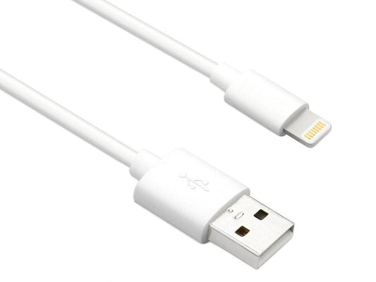 Cable adaptador Axiom Lightning a USB-A M/M - Blanco, 90 cm