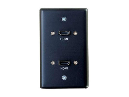 Plaque murale simple C2G avec double câble HDMI
