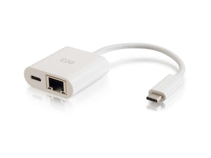 C2G Usb C To Ethernet Multiport Adapter Hub - Power Delivery Up To