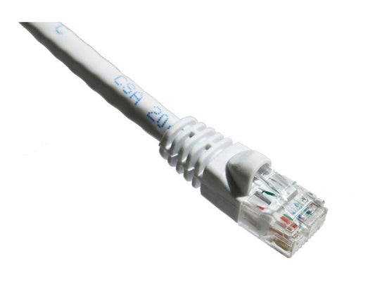 Cable de conexión Axiom Cat6A de 650 MHz, 6 pies, con funda moldeada (blanco)
