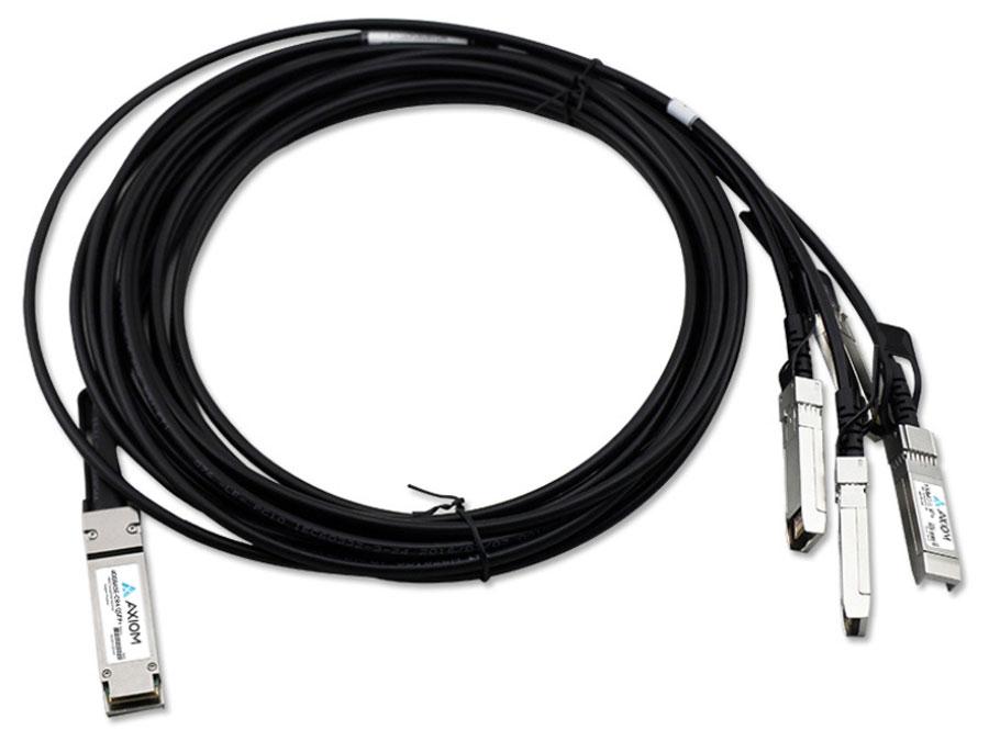 Convertidor de señal de fibra óptica pasivo Axiom 100Gbase-Cr4 Qsfp28 a 4 Sfp28, compatible con Cisco 3M