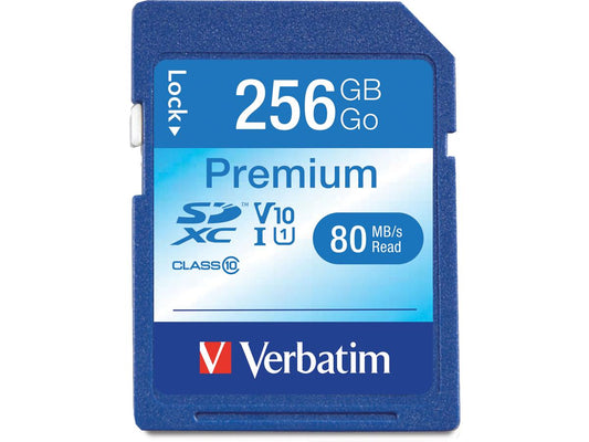 Carte mémoire SDXC Premium 256 Go, classe 1