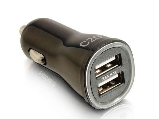 C2G 2 Port Usb Car Charger 5V 2.4A Smart Ic
