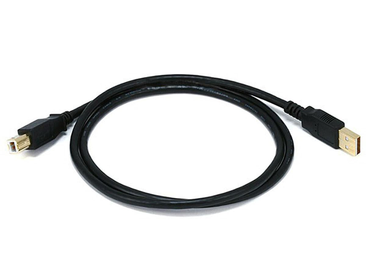 Cable USB-A a USB-B 2.0 Monoprice - 28/24 AWG dorado