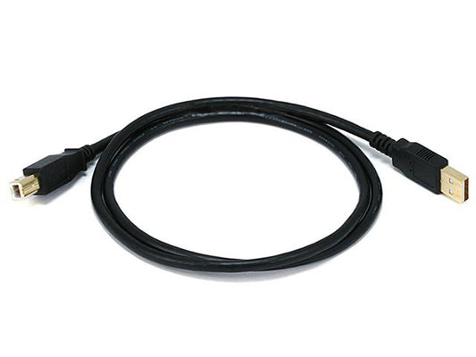 Cable USB-A a USB-B 2.0 Monoprice - 28/24 AWG dorado