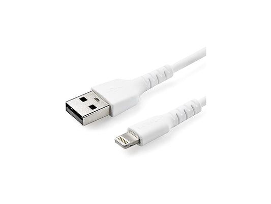 Cable USB-A a Lightning blanco duradero de Startech.com de 1 m (3 pies), resistente