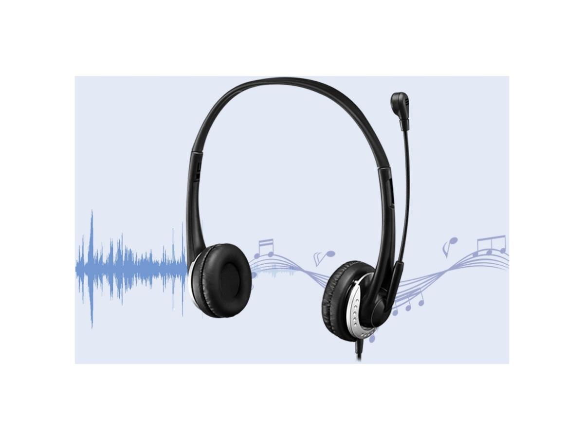 Usb Headset Adjustable Mic Earpads