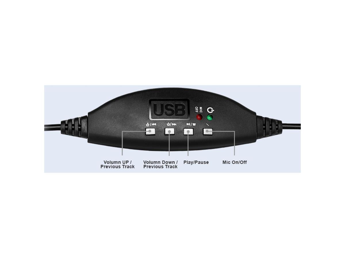 Usb Headset Adjustable Mic Earpads