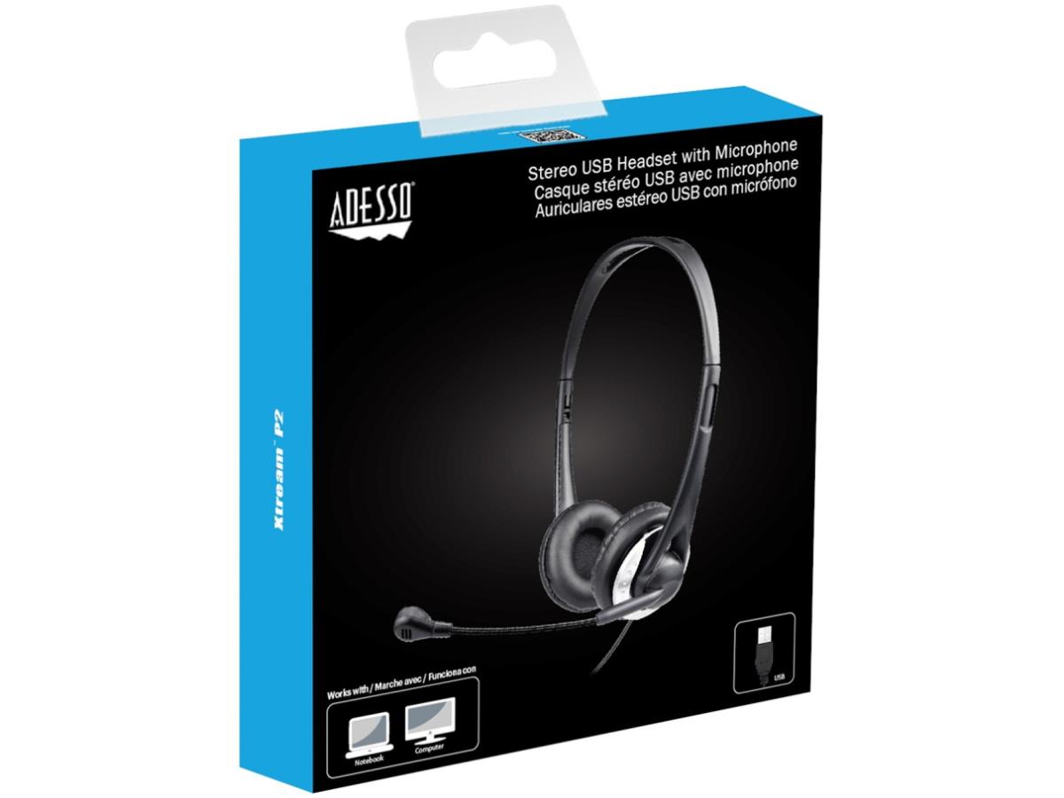 Usb Headset Adjustable Mic Earpads