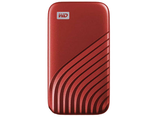 Unidad de estado sólido externa portátil WD My Passport SSD de 2 TB, color rojo