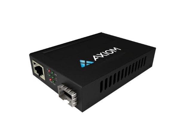 Convertidor de medios de fibra Axiom PoE RJ45 a SFP de 1 Gbps - Puerto SFP abierto