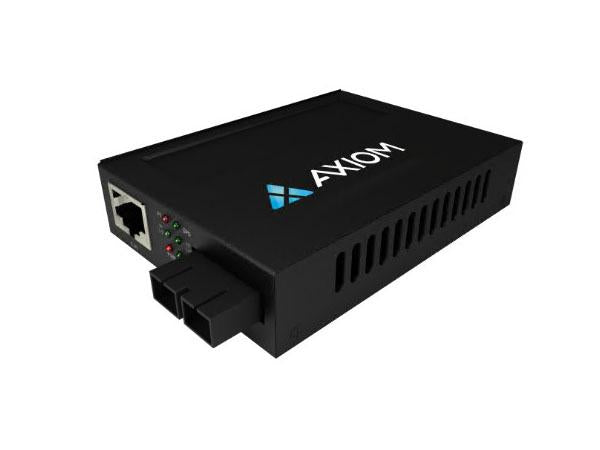 Convertidor de medios de fibra Axiom PoE+ RJ45 a 1000Base-SX de 1 Gbps - MMF, S